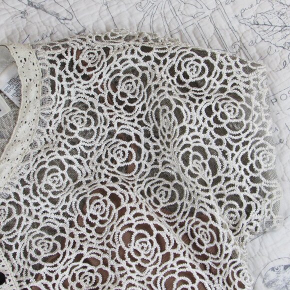 Anthropologie Beguile Byron Lars Lace Study Sheath Short Slv Dress Women Sz 2 - Picture 9 of 16